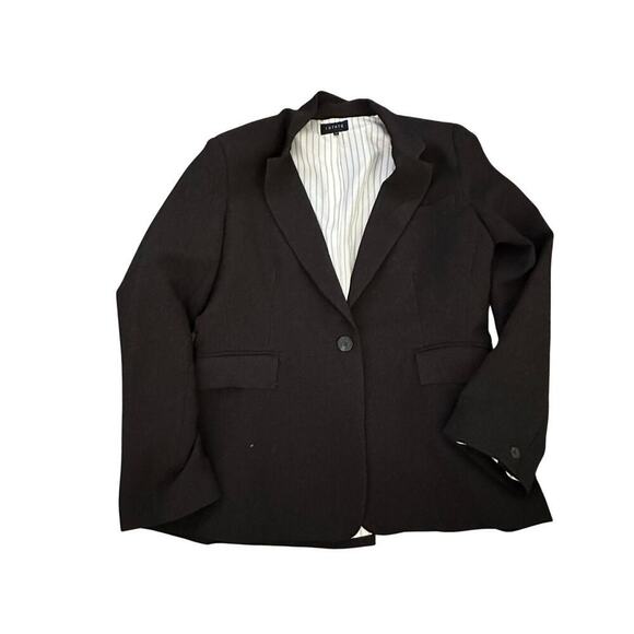 1.STATE Women's Black Single Breasted Button Front Blazer Coat Size Medium - Picture 1 of 6